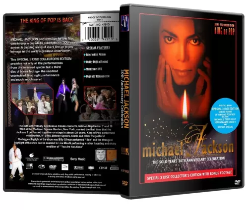 Michael Jackson DVD 30th Anniversary Celebration 2001 3 Discs DVD