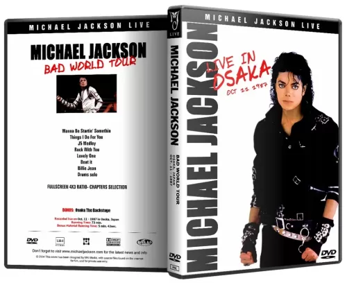 Michael Jackson DVD Bad Tour Live In Osaka 1987 DVD