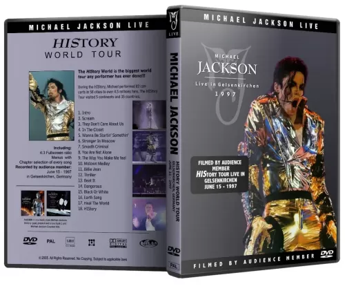 Michael Jackson DVD HIStory Tour Live In Gelsenkirchen 1997 DVD