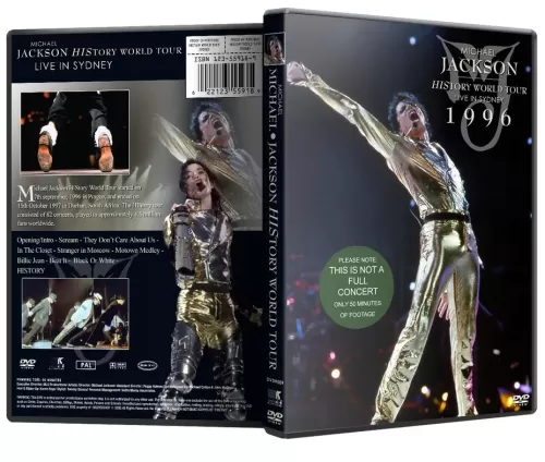 Michael Jackson DVD HIStory Tour Live In Sydney 1996 DVD